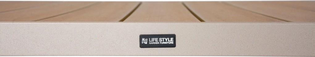 Tuinset 2 personen 909 cm Aluminium Zand/Beige Lifestyle Garden Furniture Ultimate/Creta