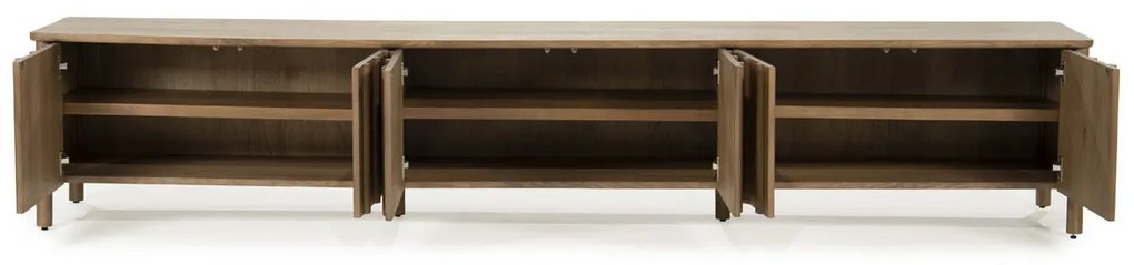 Eleonora Jake Modern Tv-meubel Eikenhout Bruin 264 Cm - 264x47x50cm.