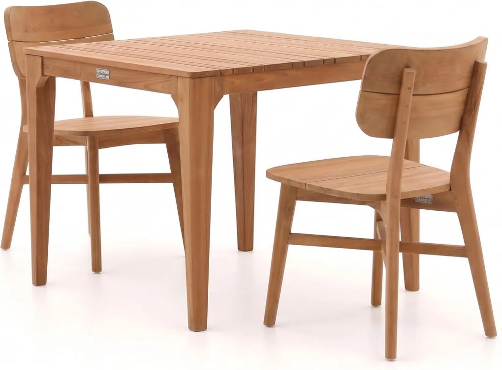 + 10% kassakorting | Diningset Bellagio  | 2 personen | Tuinset teakhout | 3-delig | Kees Smit Tuinmeubelen