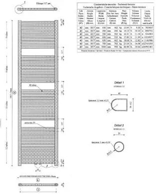 Calor Elara sierradiator mat zwart 181.7x45cm 830W