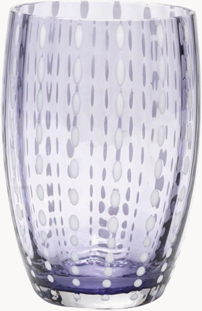 Mondgeblazen tumblers Perle, 2-delig