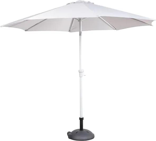 ALU Parasol zonder parasolvoet grijs H 240 cm; Ø 300 cm