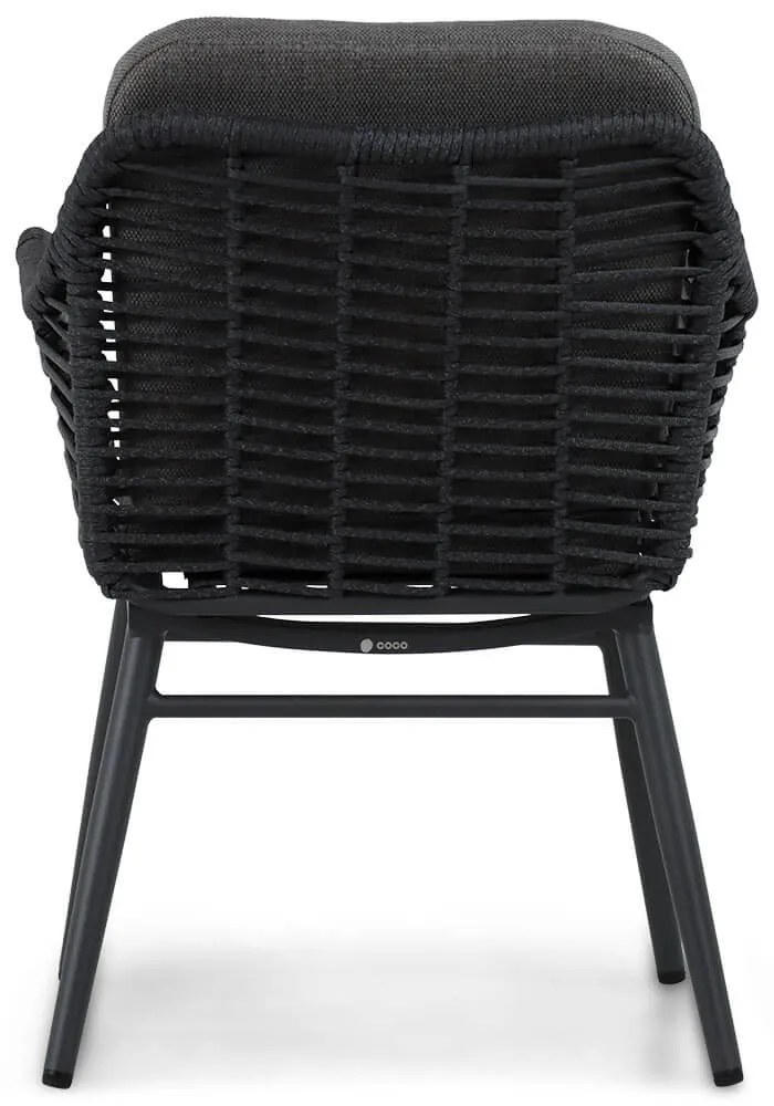 Tuinset 4 personen 180 cm Aluminium/wicker Grijs Coco Antoni/Vienna