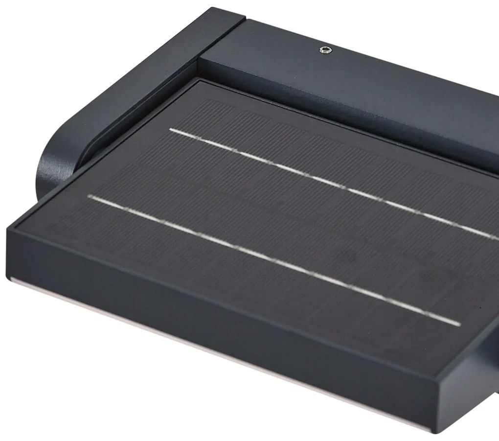 Buiten wandlamp zwart incl. LED IP54 met bewegingssensor solar - Judge Modern IP54 Buitenverlichting