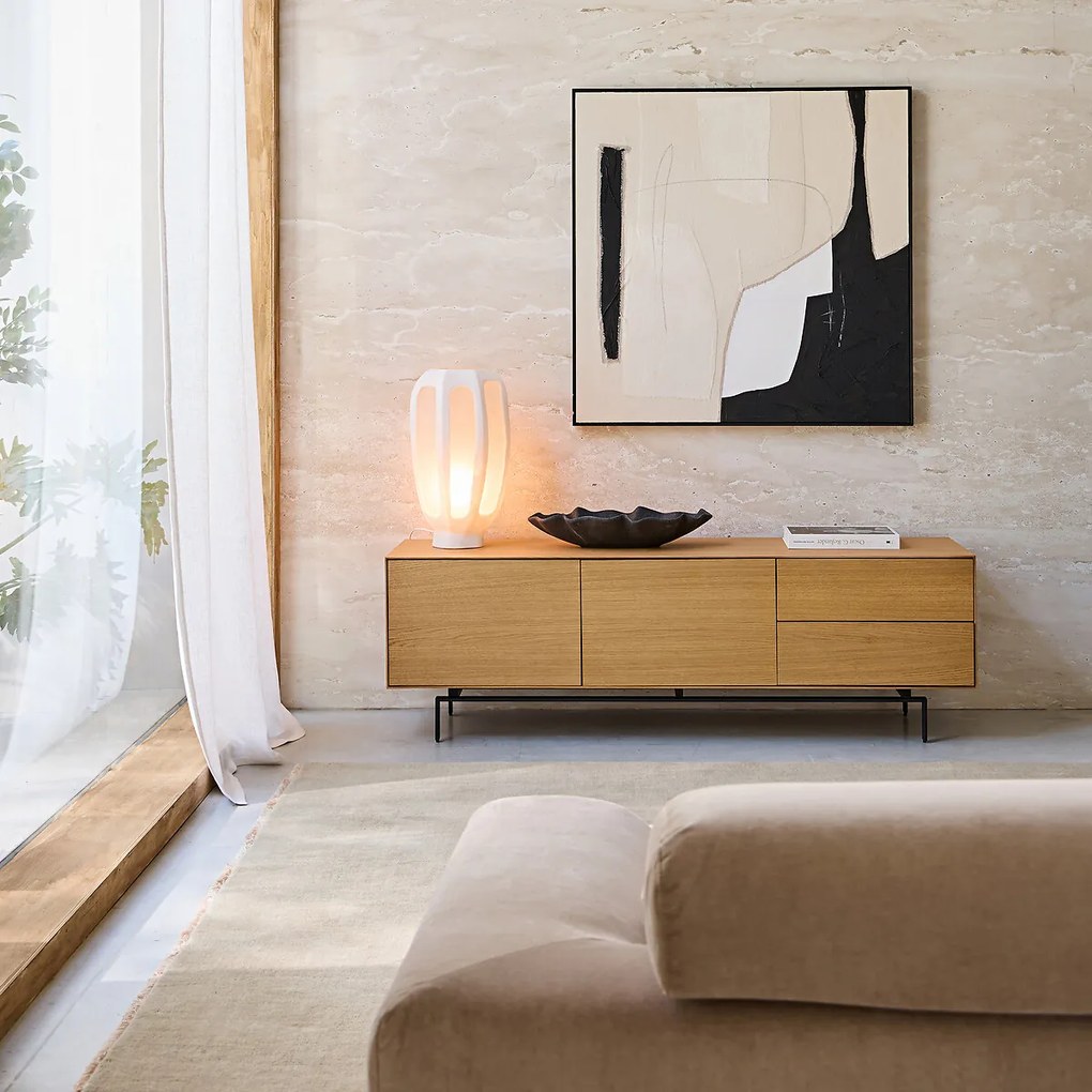 TV-meubel in eikenfineer, Oreko