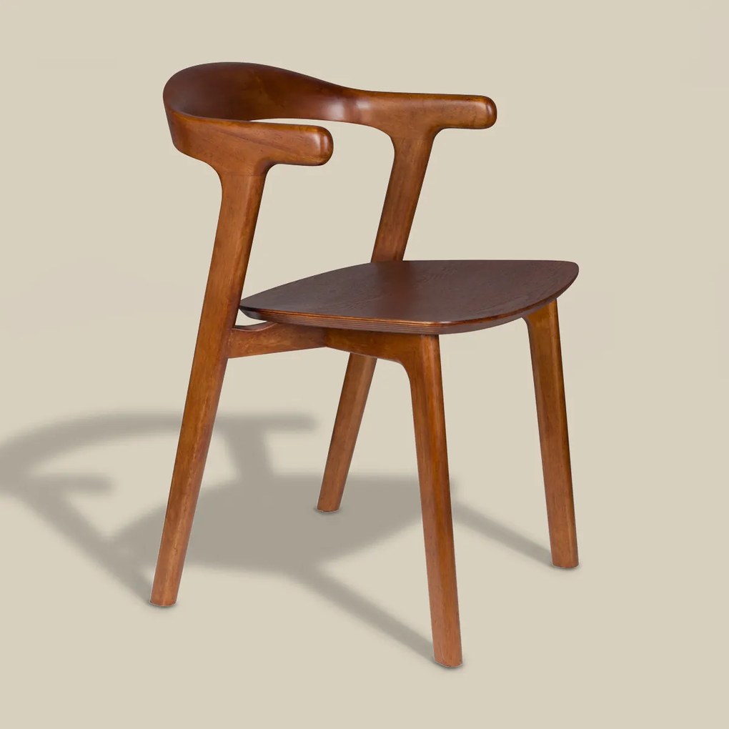 Zuiver Northwood Walnut Walnoot Eetkamerstoel Minimalistisch