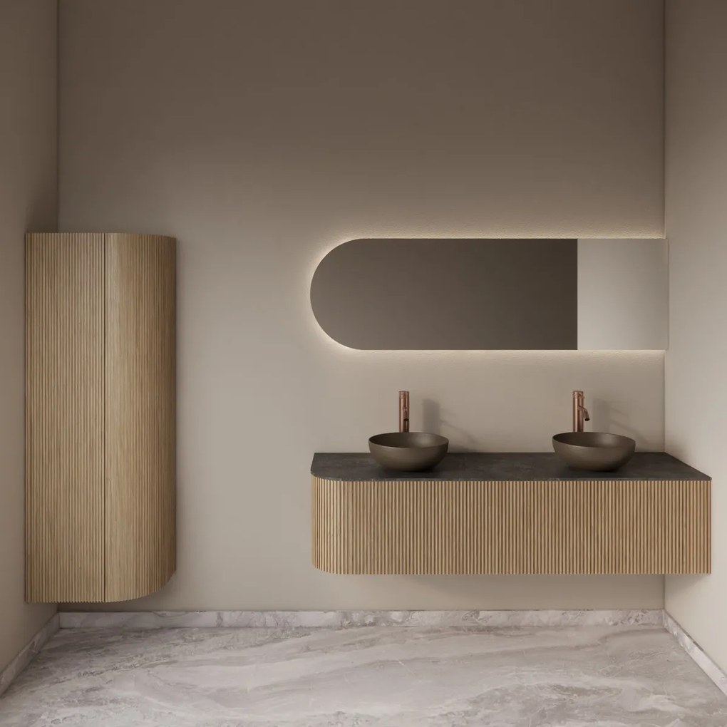 Gliss Design Alluro kolomkast 160cm met ronding links mist