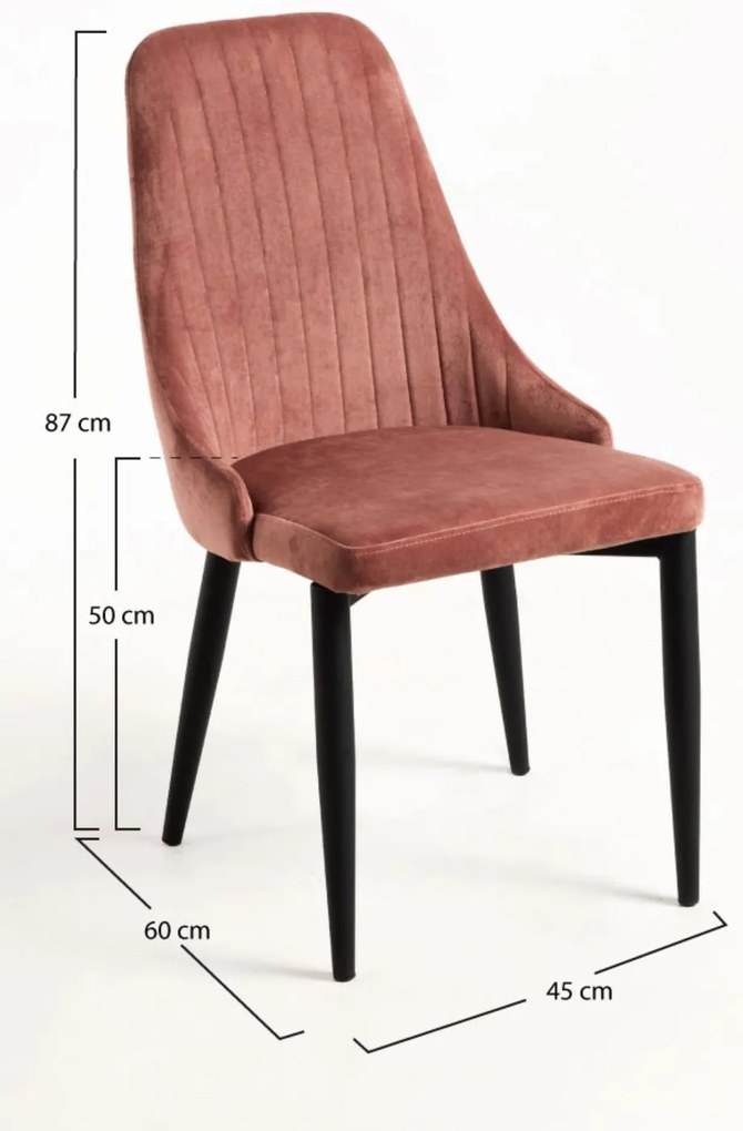 Set 4 Kan Fluwelen Stoelen