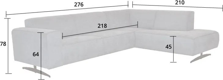 Hoekbank - Lambada - rechts - leer Colorado cognac 03