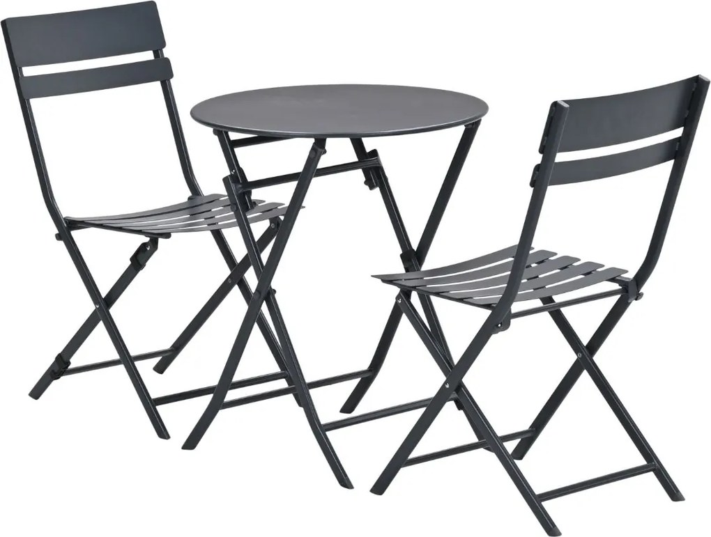 Garden Impressions Pisa bistro tuinset 3-delig - donker grijs