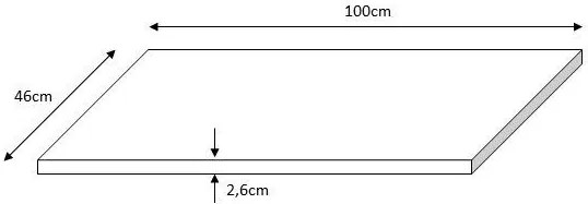 Fontana Rovigo badmeubel toppaneel 100x46cm kasteel bruin