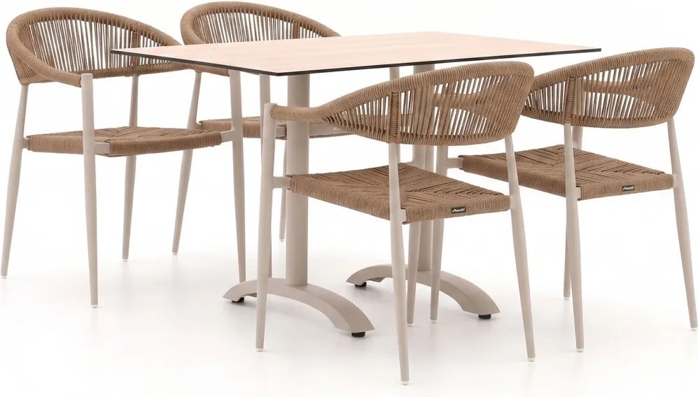 + 10% kassakorting | Diningset Manifesto  | 4 personen kunststof | Tuinset stapelbaar | 5-delig | Kees Smit Tuinmeubelen