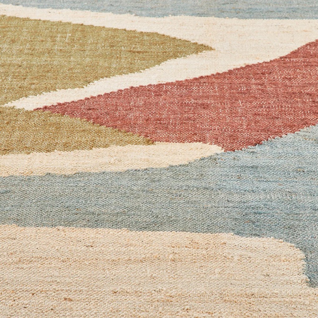 Vloerkleed in jute met vintage patroon, Quimo