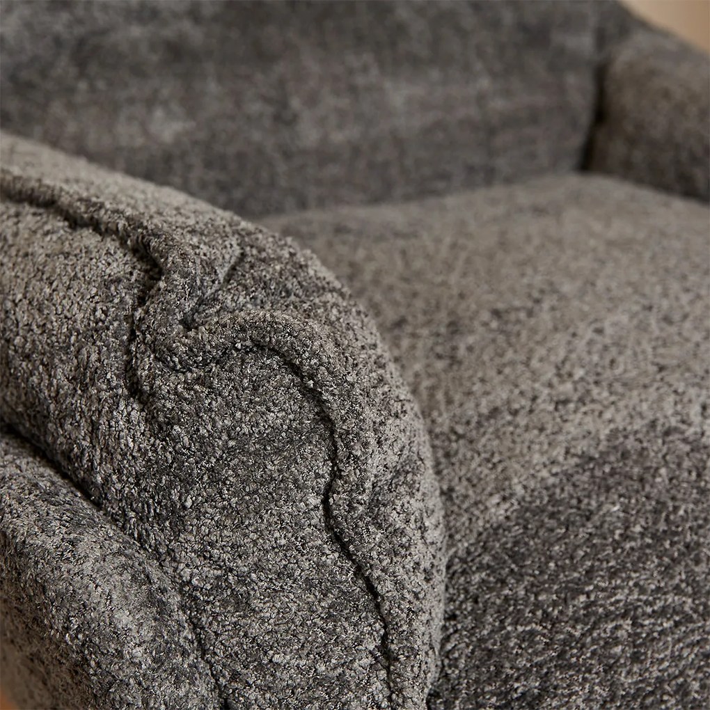 Starfurn Vera Fauteuil Chenille Stof Donkergrijs Draaibaar