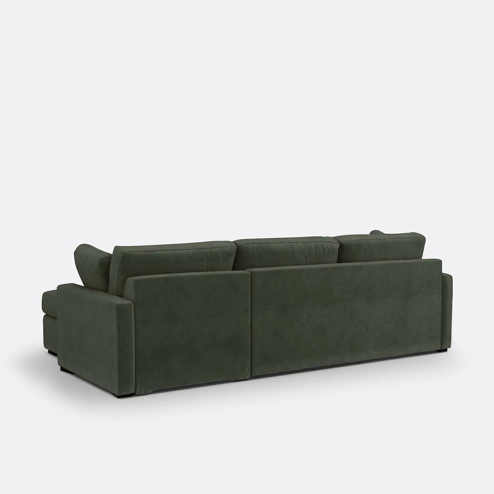 Hoekbank, omvormbaar, 4-zits, fluweel, Comfort Bultex®, TIMOR