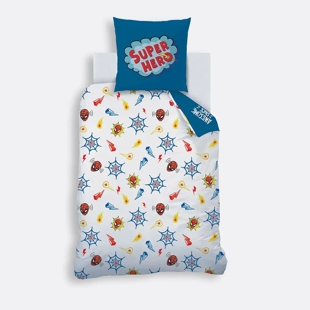 Bedset voor kinderen, katoen, vierkant kussensloop