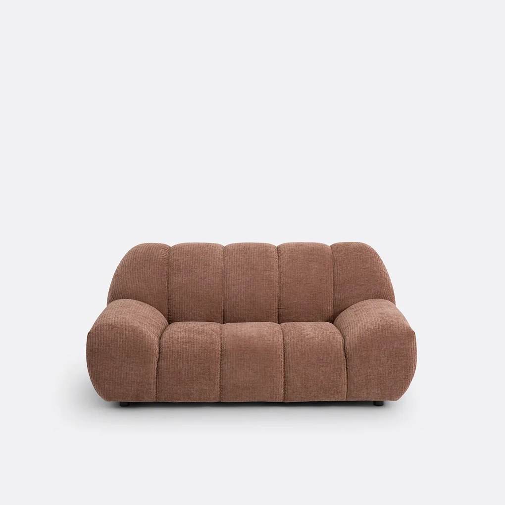 2-zitsbank van chenille fluweel met reliëf, Nuria