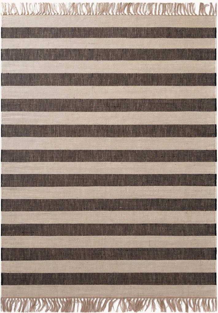 Handgeweven laagpolig juten vloerkleed Playa