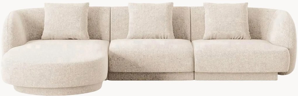 Chenille hoekbank Tulum (4-zits)