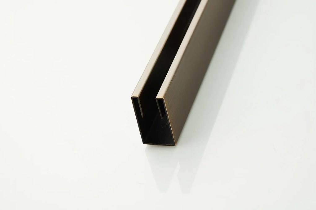 Saniclear Modern Antique douchecabine 100x80 met 80cm deur verouderd messing