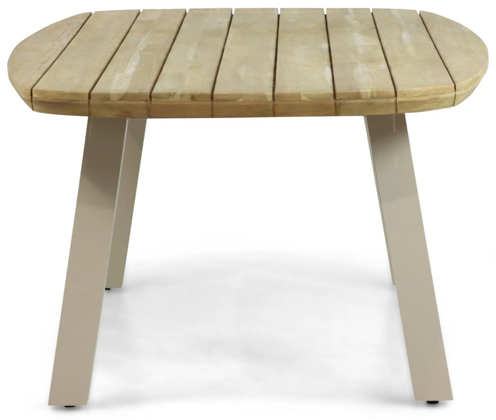Dining Tuintafel rechthoekig 240 x 100 cm Aluminium/Teak Taupe Falcon/Glasgow