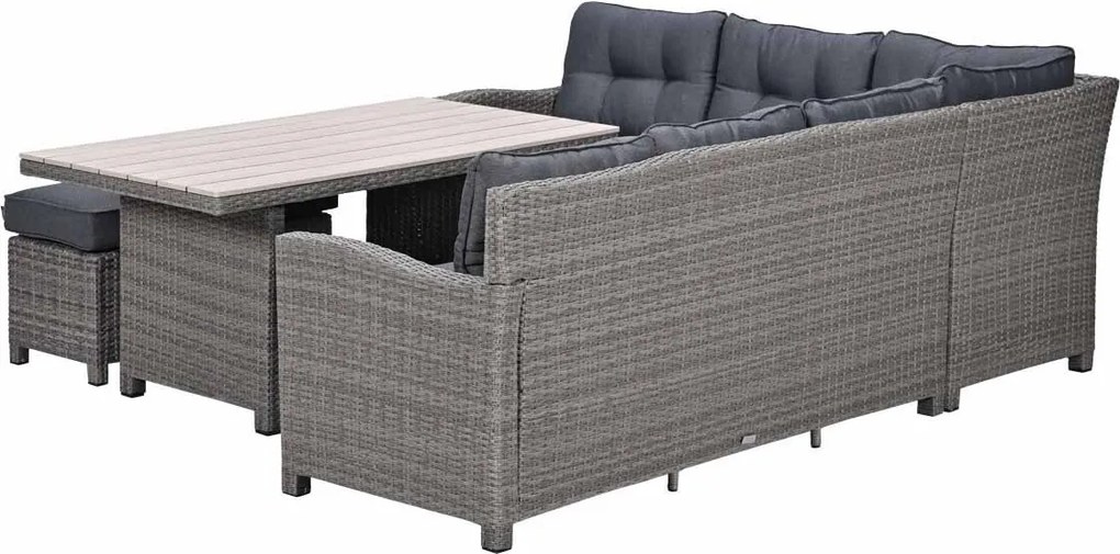 Garden Impressions Jaru lounge dining set 5-delig links - light teak vironwood