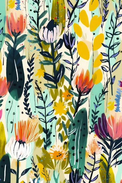 Ilustratie Rain Of Flowers, Treechild