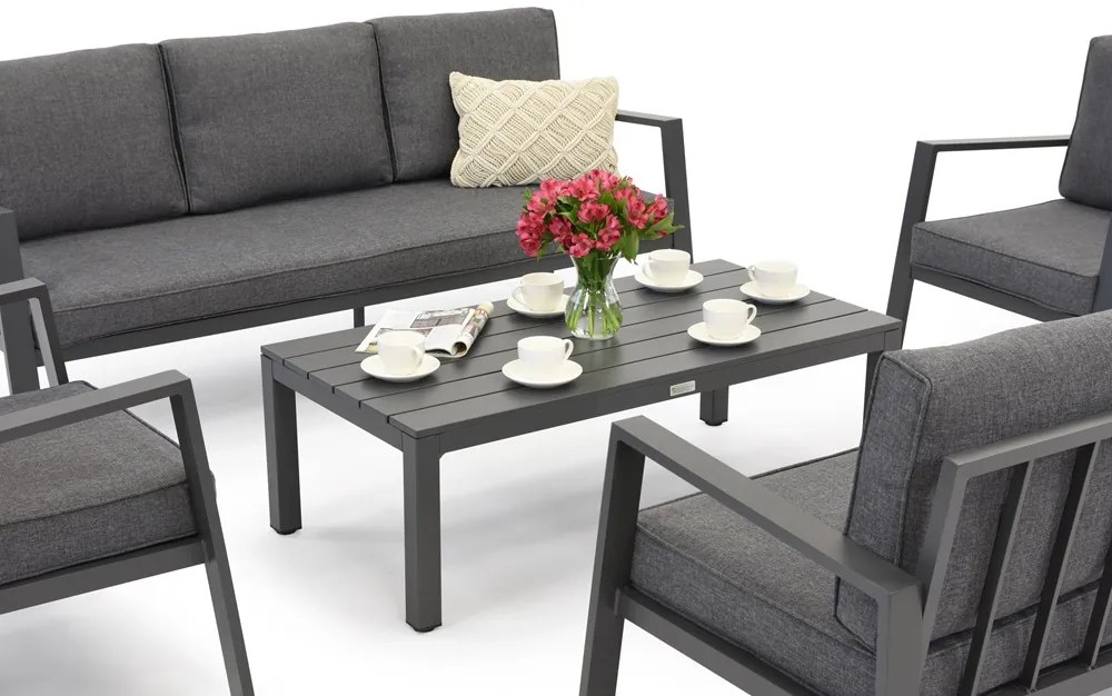 Zakintos Coffee 7 antraciet aluminium set Garden Point