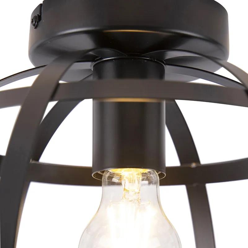Industriële plafondlamp zwart - Boula Industriele / Industrie / Industrial E27 rond Binnenverlichting Lamp