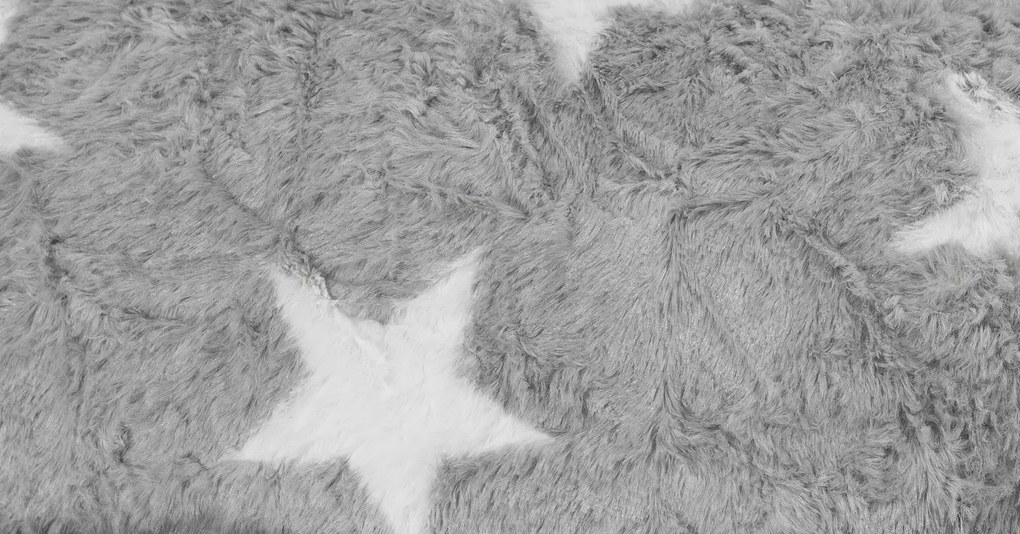 Kinder Zitzak BeanBag Fluffy Stars L - Grijs