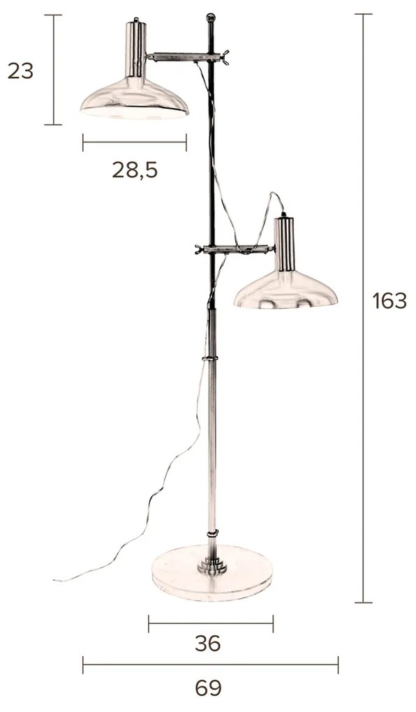 Dutchbone Karish Staande Lamp Messing