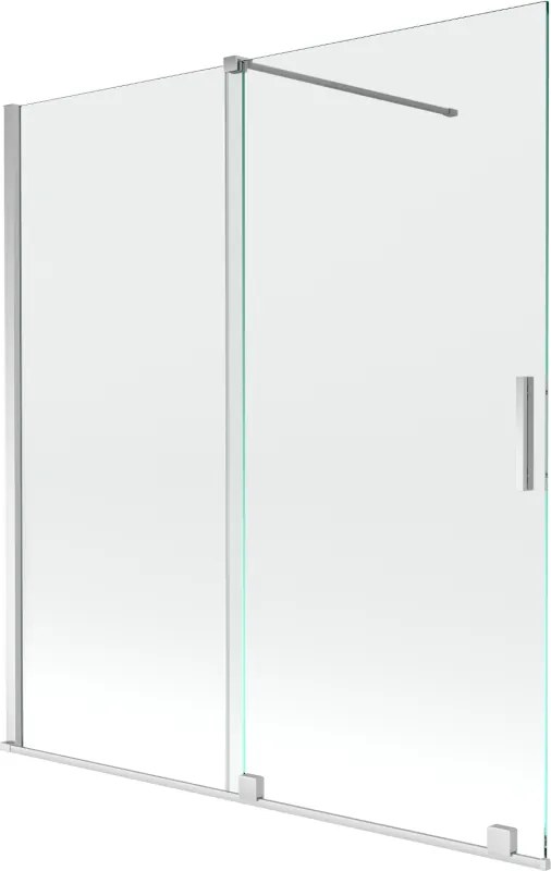 Mexen Velar badwand, 2-delig schuifbaar 150 x 150 cm, transparant, chroom - 896-150-000-01-01