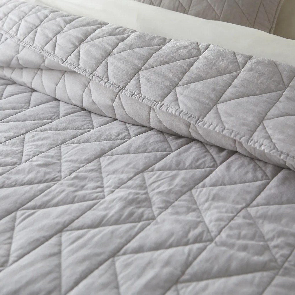 Gematelasseerde beddensprei in katoen Zig Zag Scenario