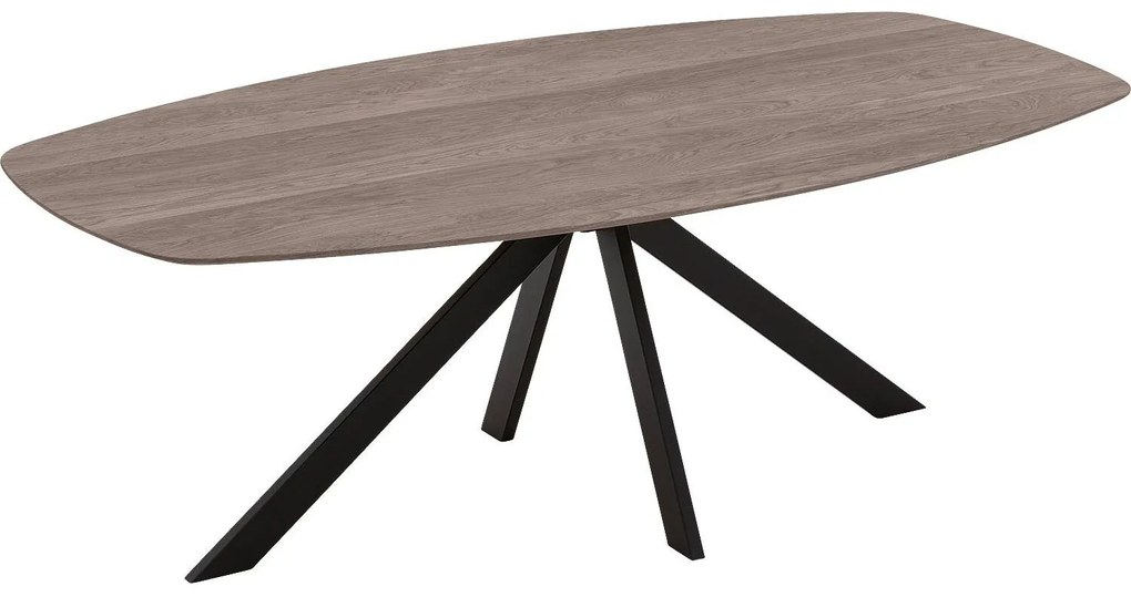 Goossens Excellent Eettafel Uniek, Semi ovaal 180 x 100 cm