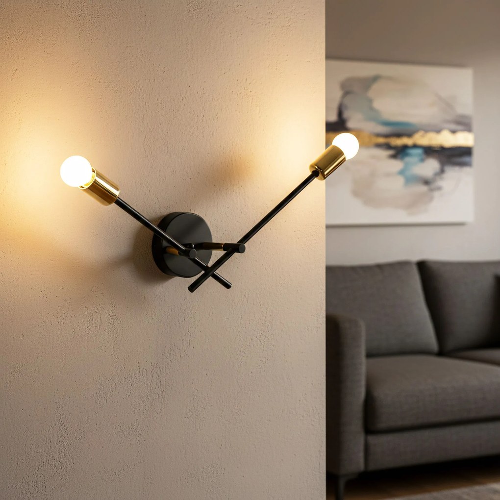WANDLAMP APP1119-2W Zwart