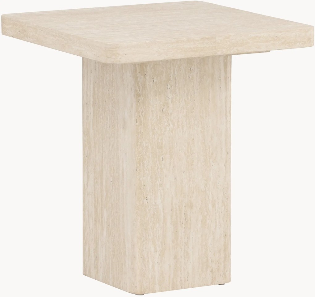 Bijzettafel Qvart met travertijn look