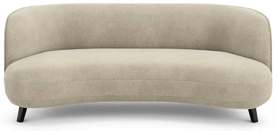 3-zits bank in linnen fluweel, Rosebury, ontwerp Emmanuel Gallina