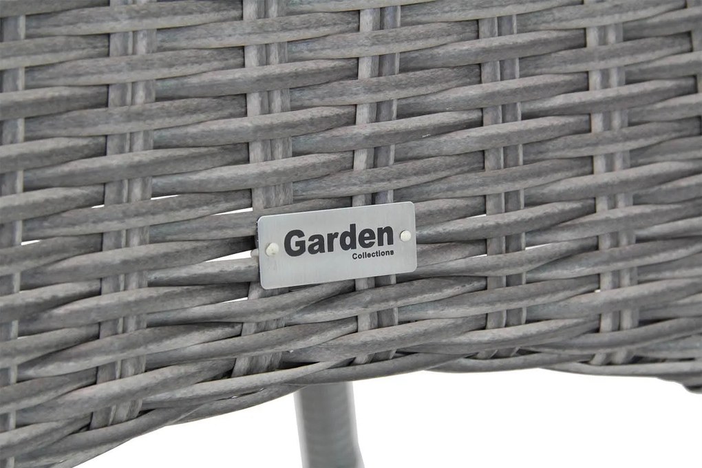 Tuinset Ronde Tuintafel 2 personen 70 cm Wicker Grijs  Garden Collections Dublin/Bolton