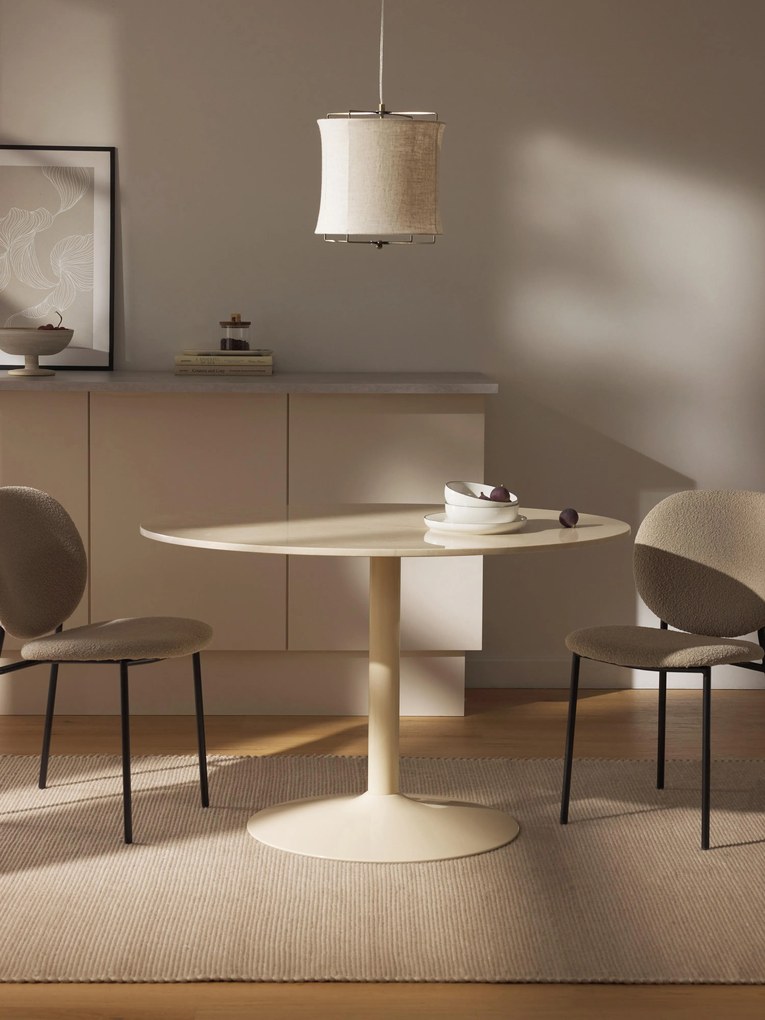 Ovale marmeren eettafel Miley, 120 x 90 cm