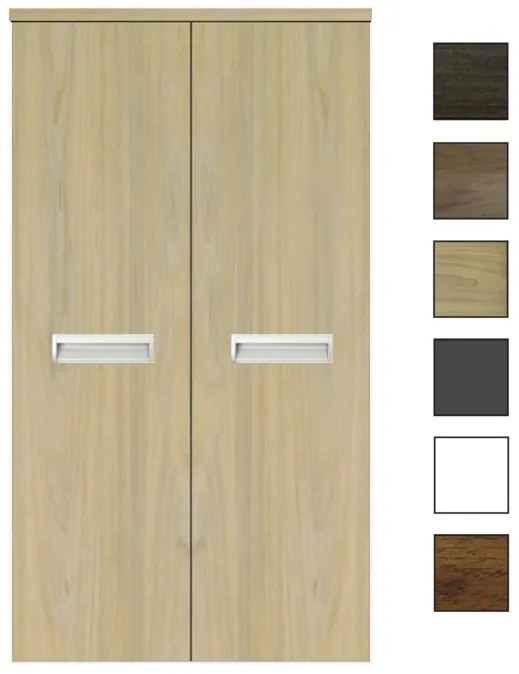 Sanicare kolomkast met inliggende greep 67x160x32cm grey-wood