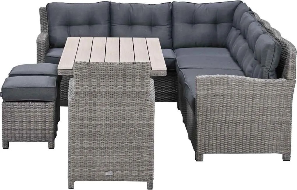 Garden Impressions Jaru lounge dining set 6-delig links - light teak vironwood