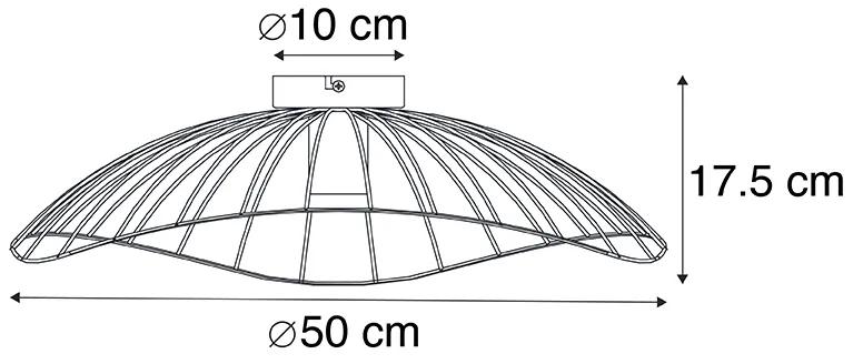 Design plafondlamp zwart 50 cm - Pua Design E27 rond Binnenverlichting Lamp