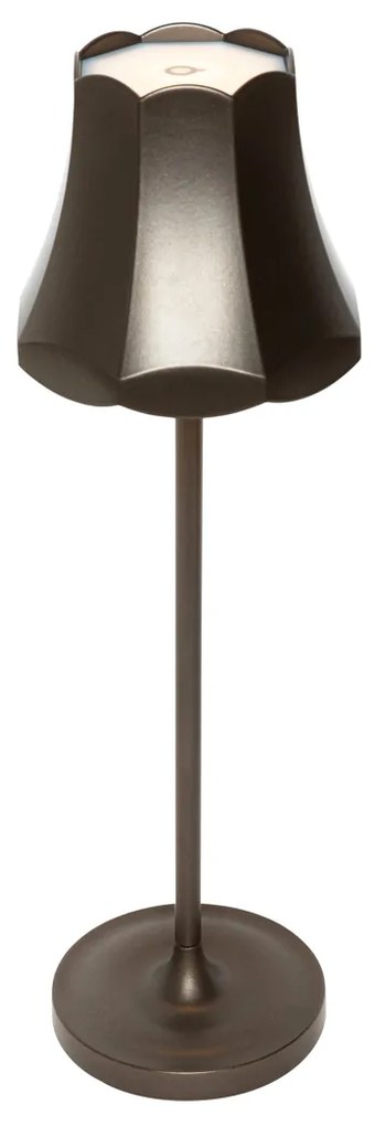 Buitenlamp met dimmer LED Retro tafellamp met dimmer donkerbrons oplaadbaar IP44 - Granny Retro IP44 Buitenverlichting Lamp