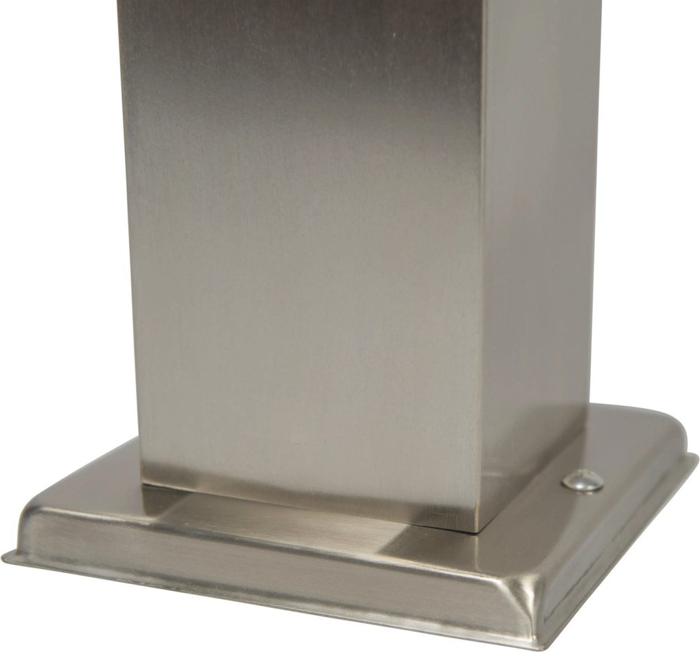 Moderne buitenlamp 45 cm staal - Malios Design, Modern E27 IP44 Buitenverlichting kubus / vierkant