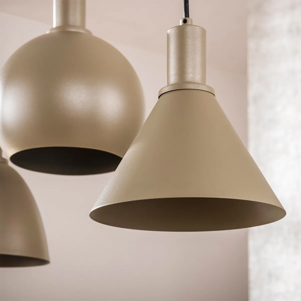 Hanglamp Mix 5-lichts Beige