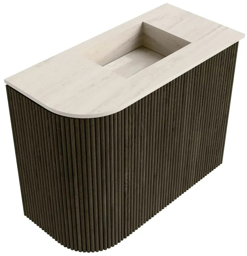 Mondiaz Joya DLux 50cm toiletmeubel ronding links shadow met wastafel faye rechts zonder kraangat meli