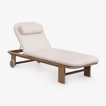 Set Van 2 Verstelbare Ligstoelen Van Acaciahout Uleno Lichte Acaciekleur - Sklum