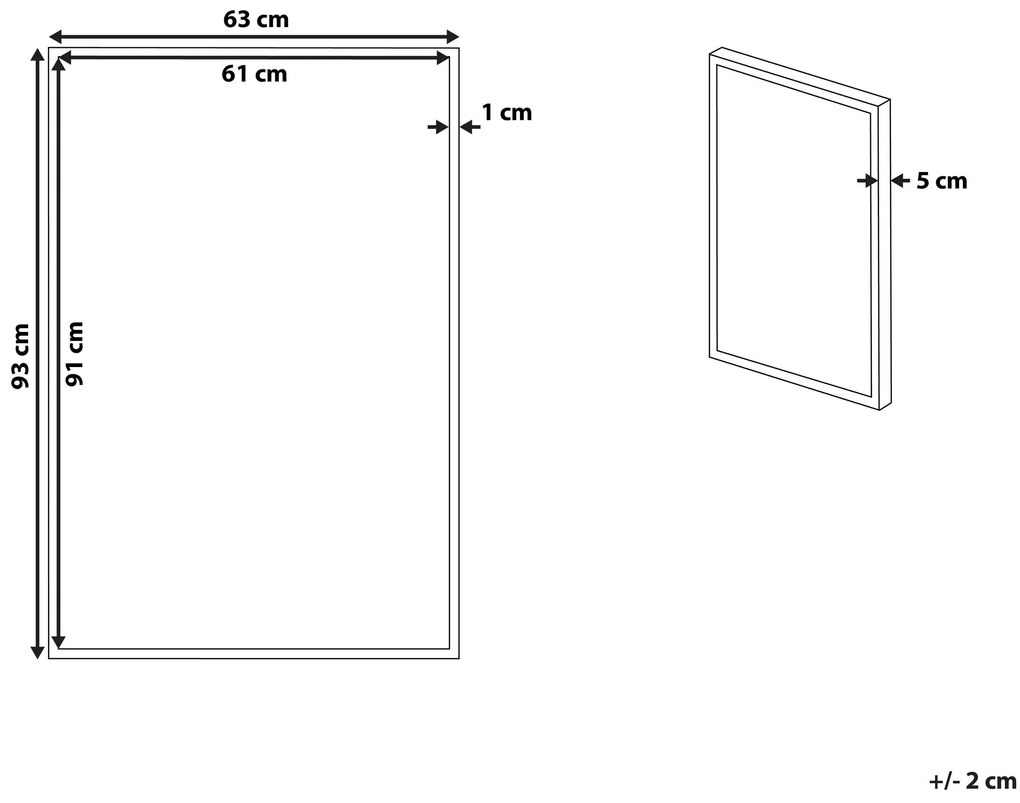 Ingelijste Canvas Muurdecoratie Twee Gezichten 63 x 93 cm Veelkleurig CANTIERE Beliani