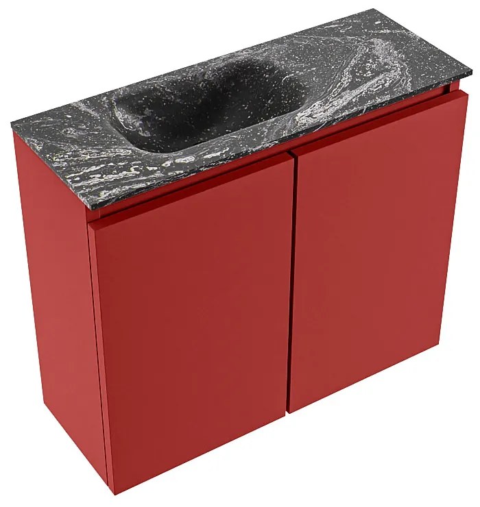 Mondiaz Ture DLux toiletmeubel 60cm fire met wastafel lava links zonder kraangat