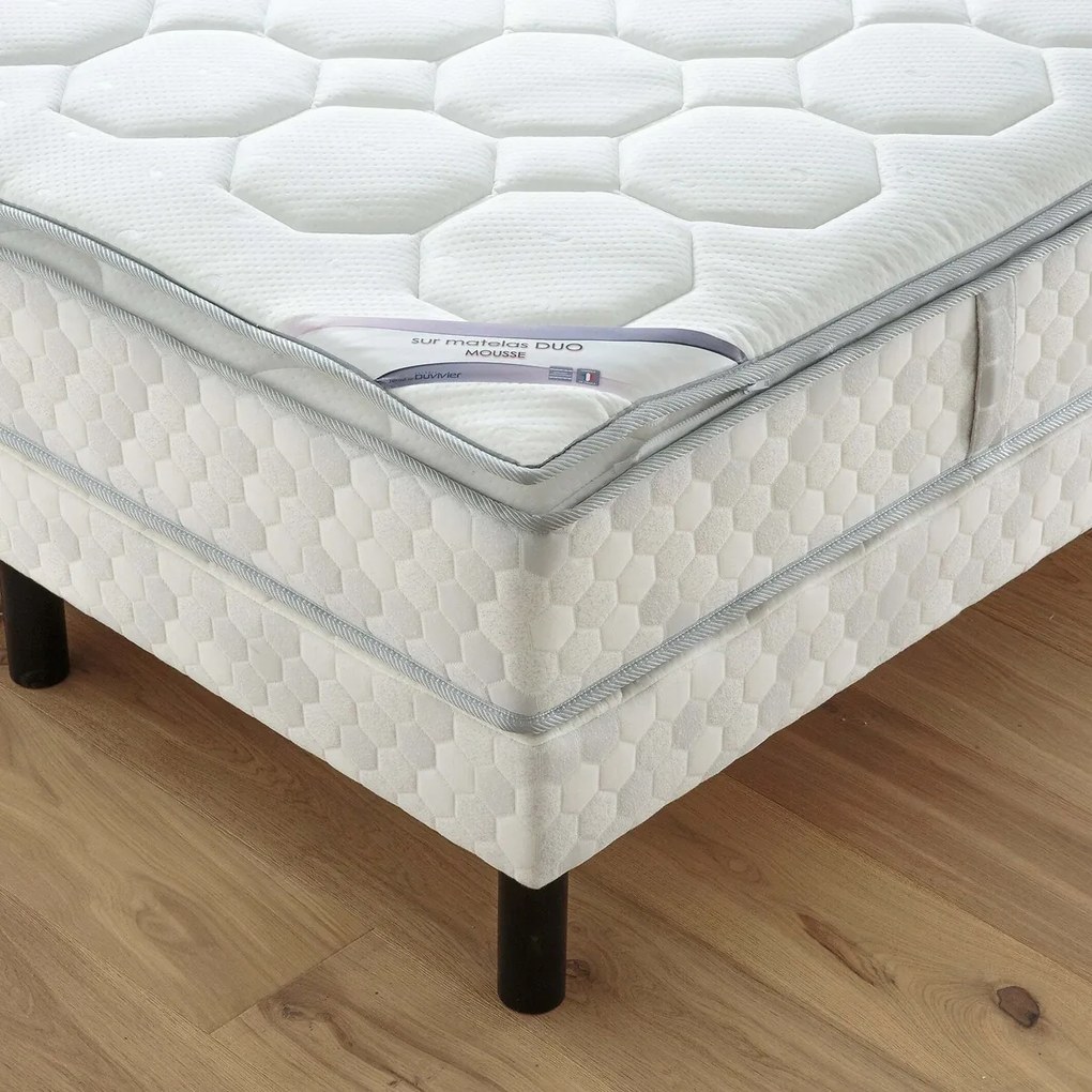 Matras 406 veren+topdekmatras in mousse+ bedbodem